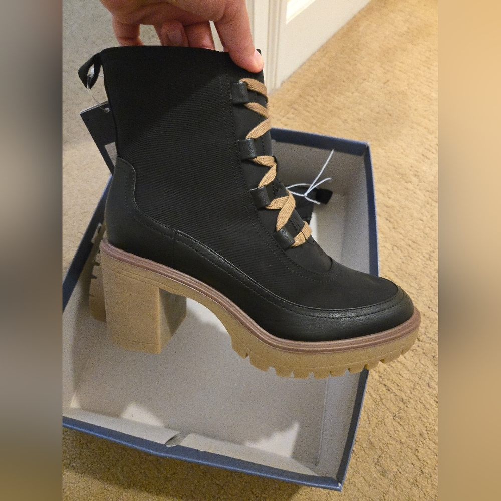 TechWear Utility Black Combat Lug Sole Boots Booties